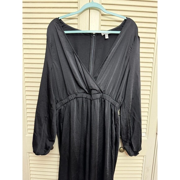 Nordstrom Indie V-Neck Fit & Flare Dress SIZE L - Picture 2 of 11